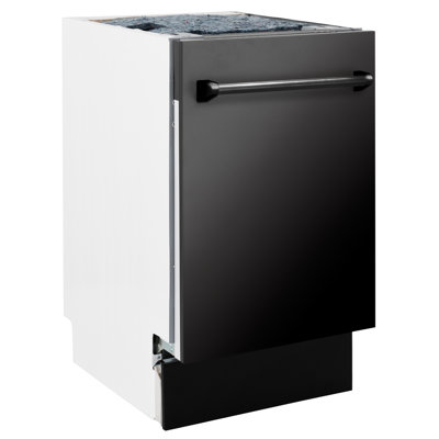 ZLINE 18" Tallac Series 3rd Rack Top Control Dishwasher with Stainless Steel Tub, 51dBa