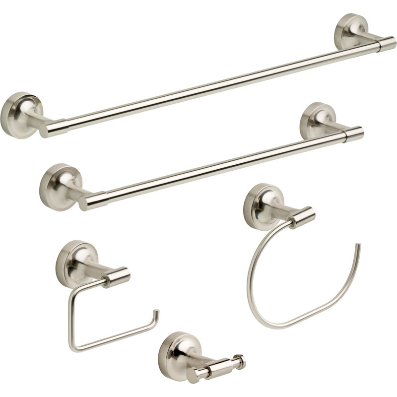Anneau à serviettes rond Voisin, Nickel brossé