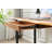 Live Edge Desk with U Shaped Legs and South American Walnut, with Drawer Storage-1731269340