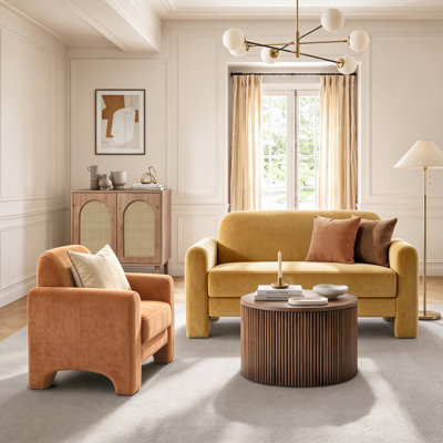 2 Piece Chenille Standard Living Room Set