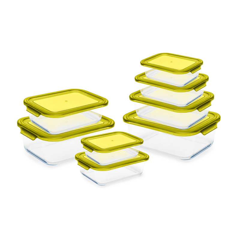 Ensemble de 8 contenants alimentaires, Vert