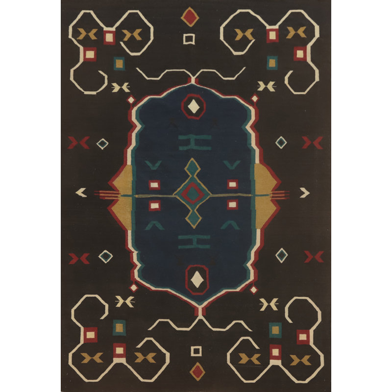 Tapis oriental géométrique Kilim 10 x 13