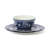 Martha Stewart Maiden Crown 12-Piece Sky Blue Dinnerware Set – Vegan Bone China Ceramic Plates & Bowls – Floral Design – Service for 4 – Microwave & Dishwasher Safe-116182007