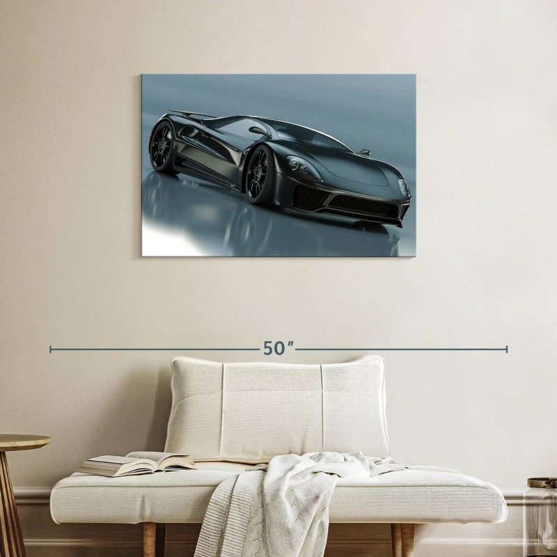Mehar noir brillant Supercar, H 24 po x l 36 po