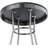 Wood Summit Dining Pub Table Set, 30" Round Top With Chrome Metal Base, Black