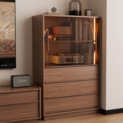 Nut-brown Solid wood Display Cases