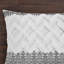 3 pièces - Édredon gris en coton avec capitonnage chenille