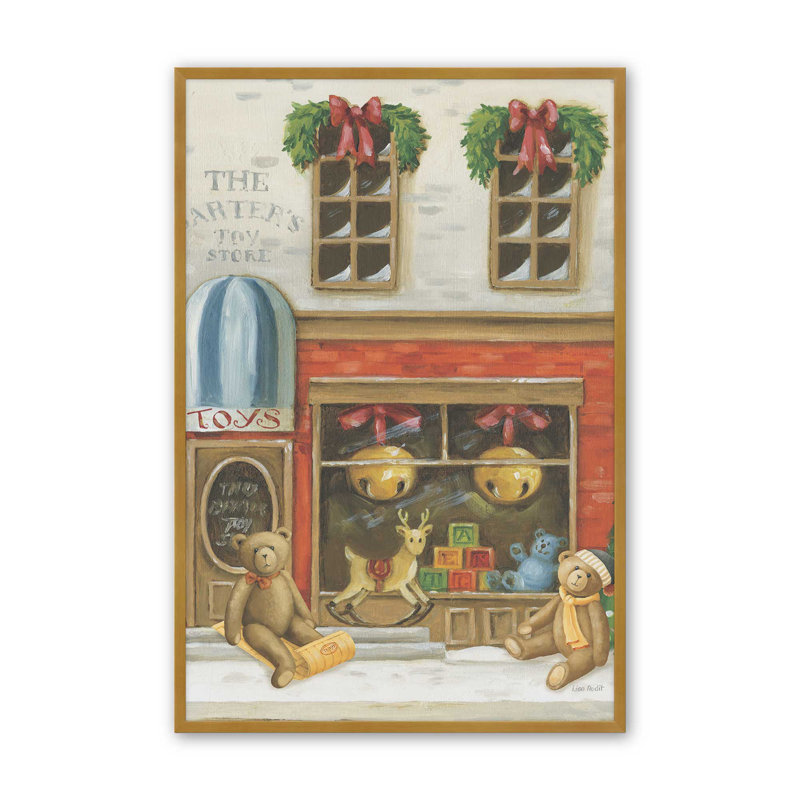 «Winter Teddy Bears II» par Lisa Audit, reproduction d'art, H 16 po x l 12 po, Or