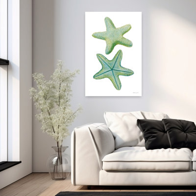 Starfish Duo 1 Abstract Starfish Coastal Art