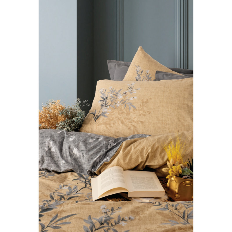 Cotton Floral Duvet Cover, 94" x 87" Duvet Cover + 2 Standard Pillowcases