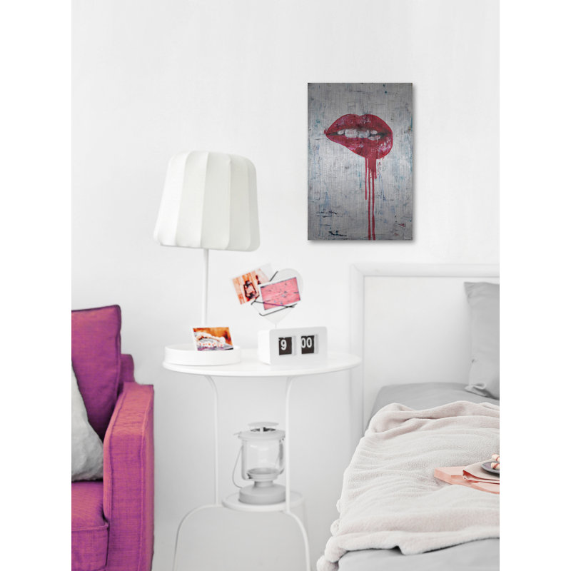 « tainteded lèvres », reproduction, H 45 po x l 30 po x P 1,5 po, Métal