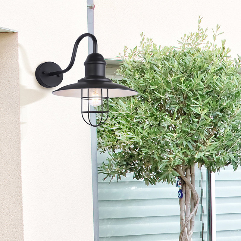 Luminaire de grange d'extérieur noir mat Fasheen