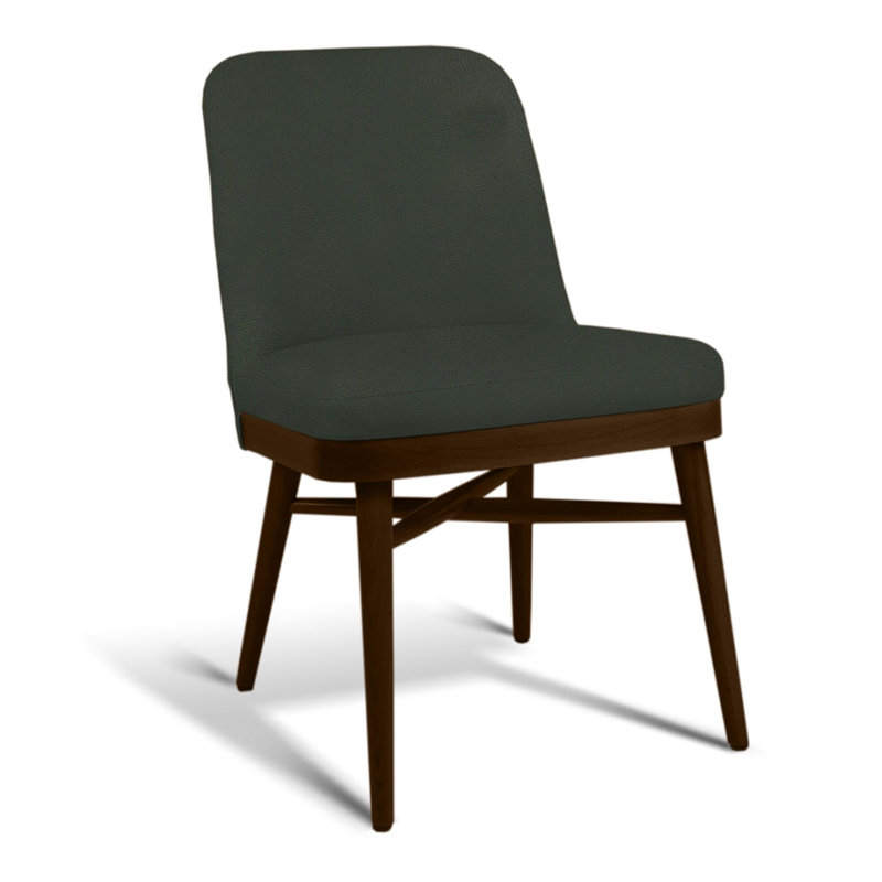 Chaise d'appoint Matteo, Vert / Brun