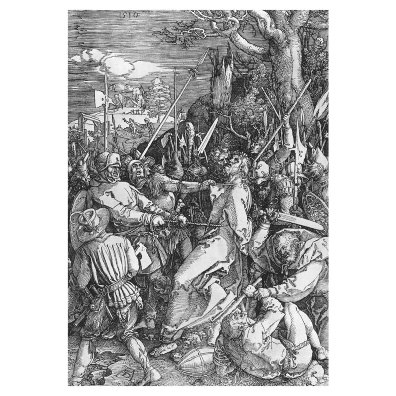 «The Arrest of Jesus Christ» par Albrecht Dürer - Estampe numérique, H 40 po x l 32 po