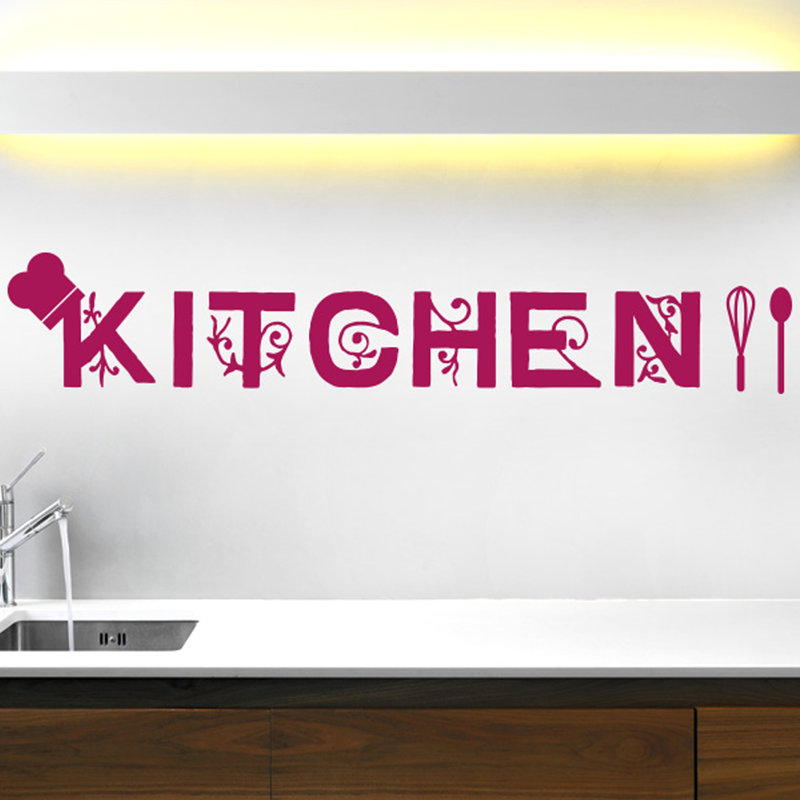 Food & Beverage Wall Decal, Violet, Large