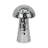 Metal and Glass Mushroom Figurine with Mirrored Accents.-1527782575