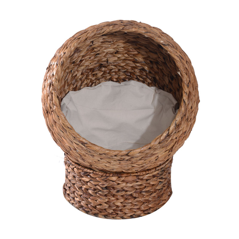 Lit rond pour chat Esperanza, H 24 po x l 16,5 po x P 17 po, Marron clair