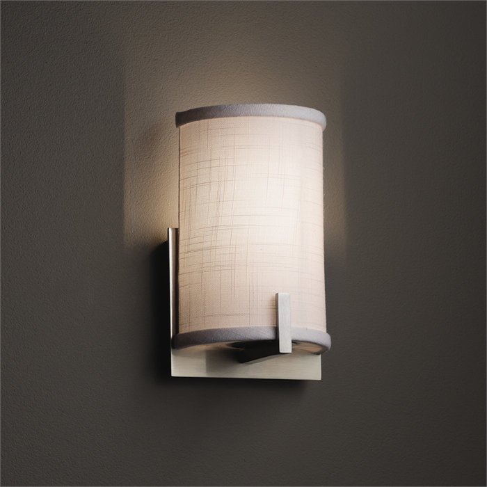 Favela LED Flush Mounted Sconce, Brushed Nickel, White