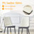 Modern 3-Piece Round Dining Set, Black Pedestal Table & Tufted Chairs-1734399527