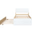 Lit simple moderne avec panneau de lit et tête de lit ultrabrillant blanc-1975095322