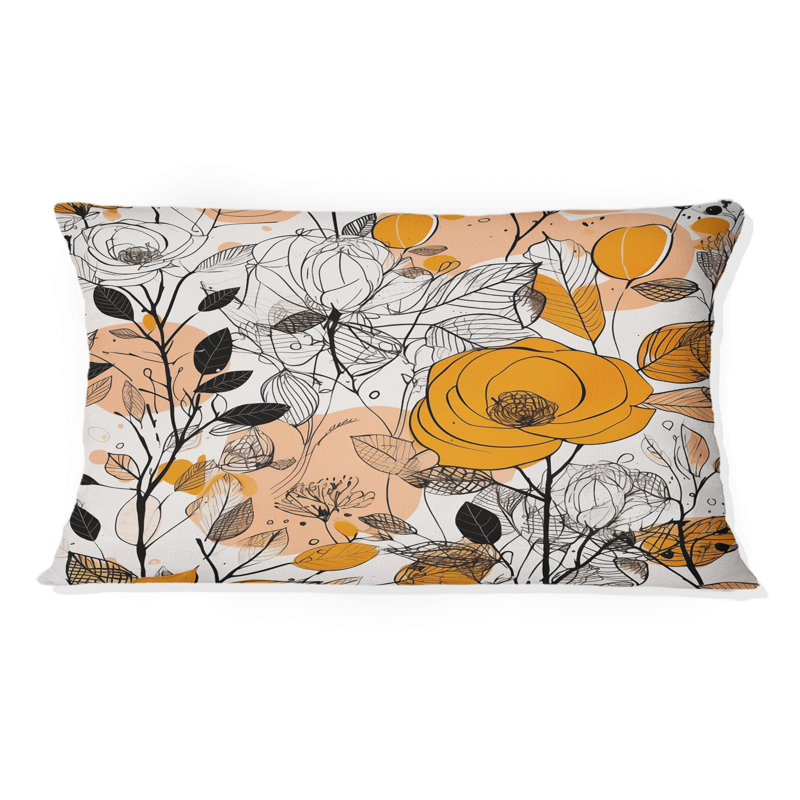 Coussin décoratif rétro rétro en terre cuite I - Abstract Botanicals