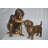 Boy And Dog Bronze Statue - Size: 30"L X 18"W X 18"H
