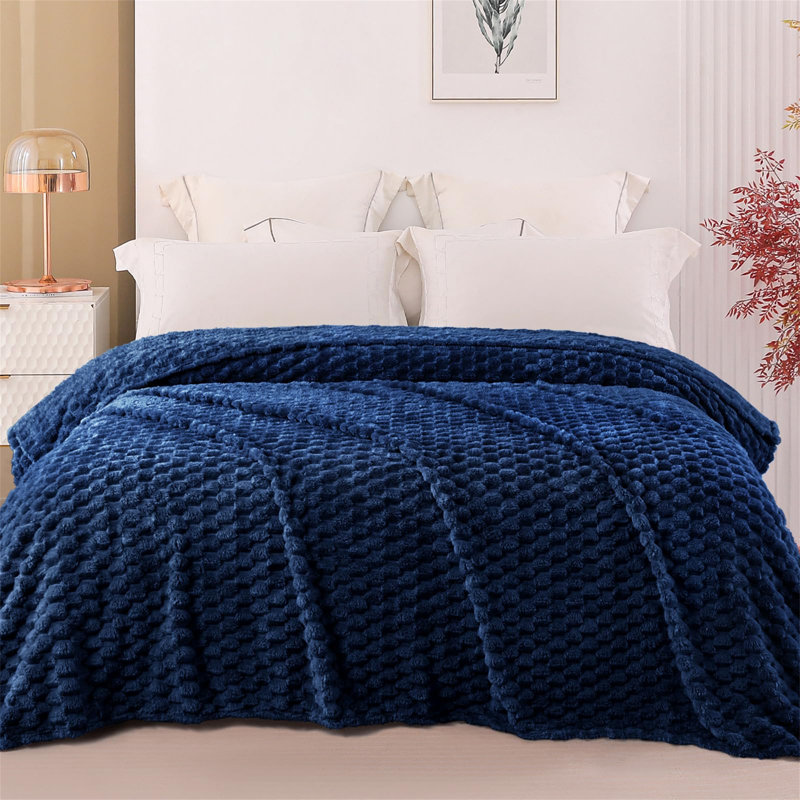 Radom Throw Blanket, Navy Blue