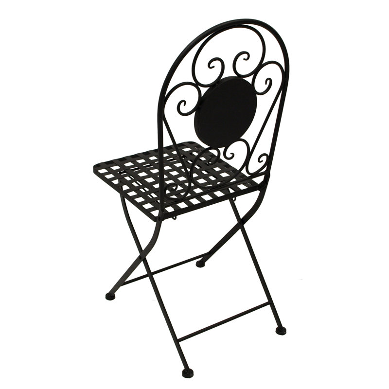 Spivey Folding Patio Dining Side Chair with Cushion