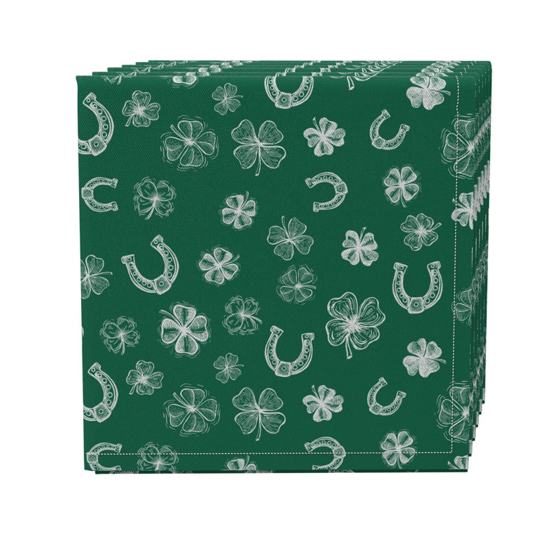 Cotton Twill Floral Square Napkin