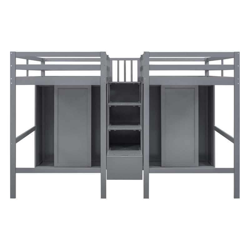 Lit mezzanine simple Jarrott Kids, Gris