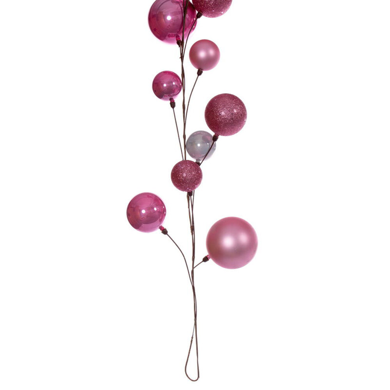 120'' in. Faux Garland, Pink