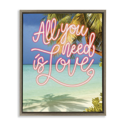 Cadre tropical tropical All You Need Is Love, design par Amber Sterling