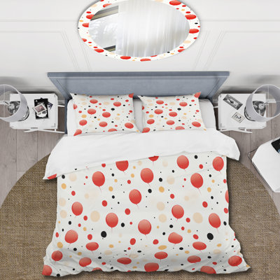 Ensemble de housse de couette Playful Polka Dots IV