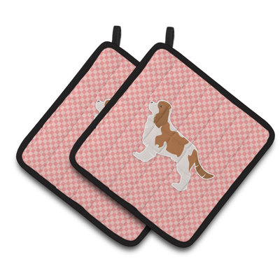 East Urban Home Gingham Polyester Potholder Set