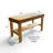 Farmhouse Rustic Bench with Storage Shelf-573004418