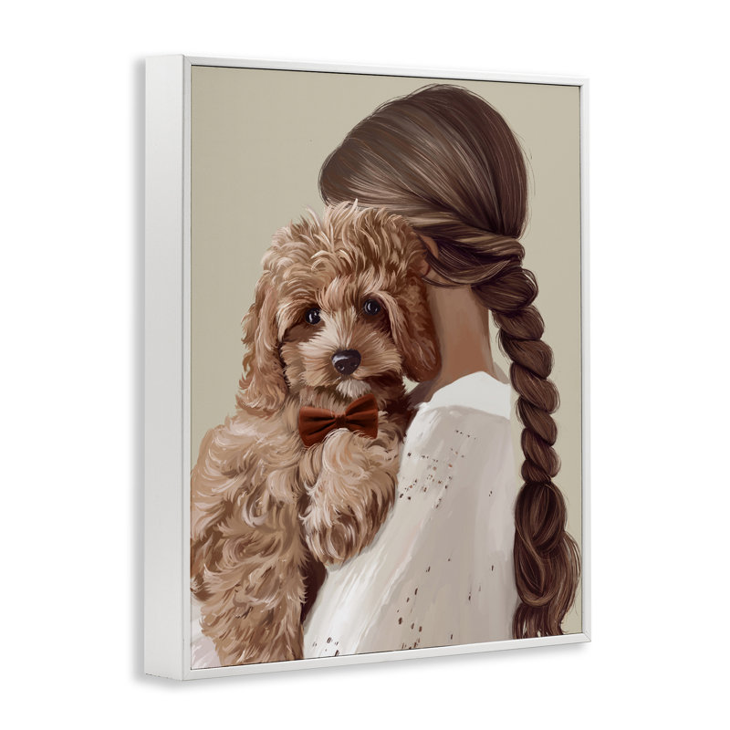«Girl and Puppy Friendship», estampe numérique, design par Anna Lischenko, H 20 po x l 16 po
