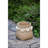 6.5X6.5X6 Inches Woven Tassel Brown Cement Planters, Of 2, Cream And , Suitable For Transitional Decor 2 Design, Brown, Fits Motifs