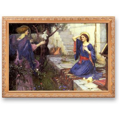 The Annunciation by John William Waterhouse Painting Reproductions Reproductions,Giclee Canvas Prints Wall Art for Home Decor
