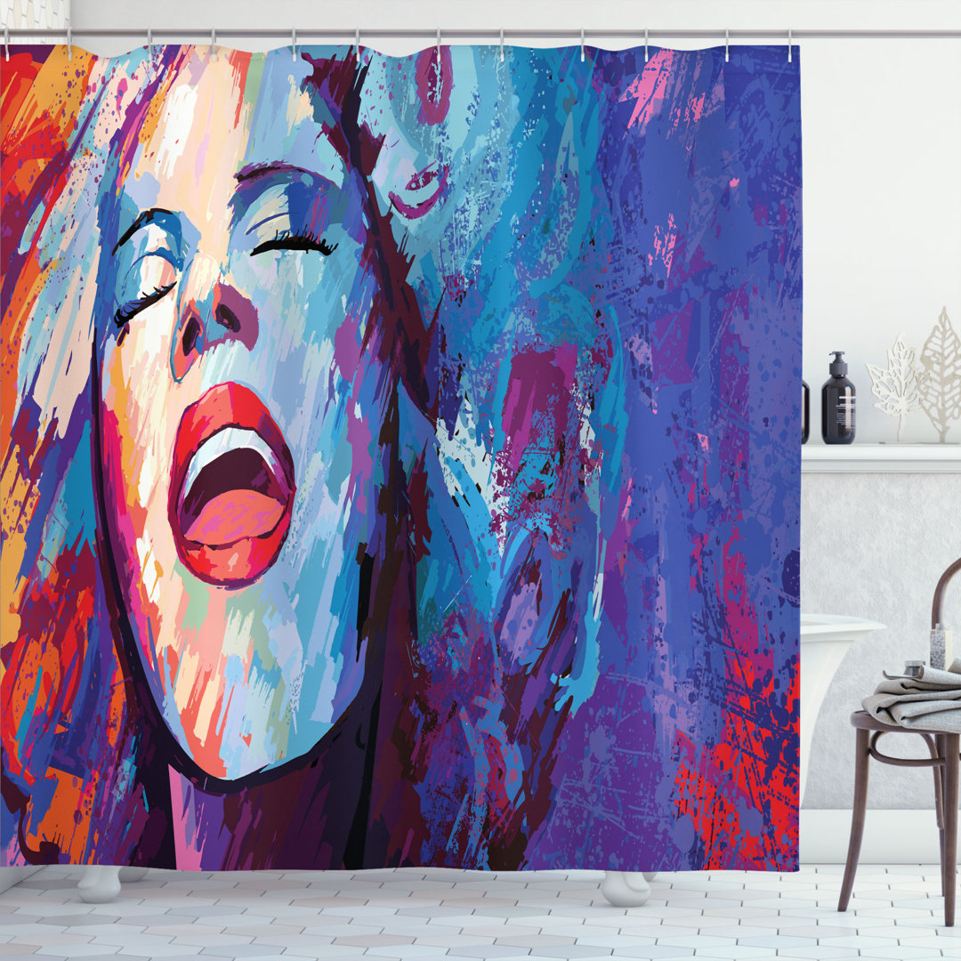 Music Shower Curtain with Hooks Included Ambesonne 