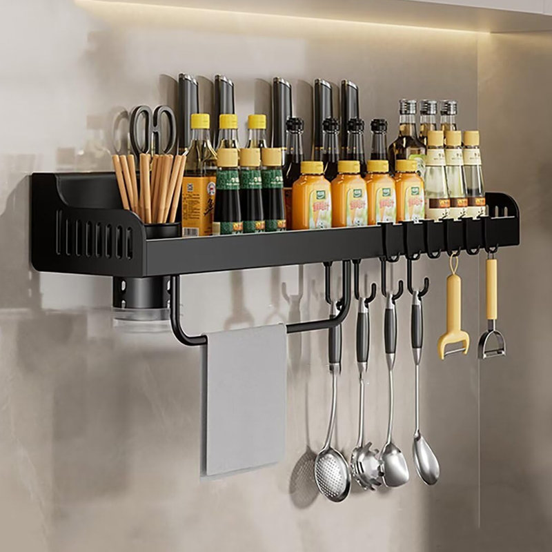 Wall Mounted Required Stainless Steel Spice Rack