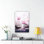 Art mural en toile zen rose fleur de lotus 12 X 18 pouces pour le salon, la chambre à coucher ou le bureau