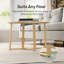 Table basse à plateau en verre Evajoy, table basse ronde en acier allié 27,6 po-99058910