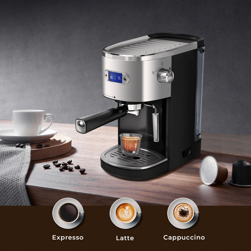 Espresso Machine , Coffee And Espresso Maker Combo All In One Coffee Machine, 20 Bar Cafe Espresso Machine With Milk Frother For Latte Cappuccino