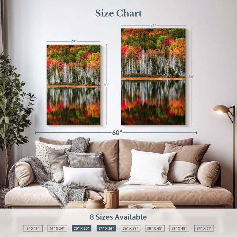 Forêt d'automne Alvord Acadia, H 36 po x l 24 po