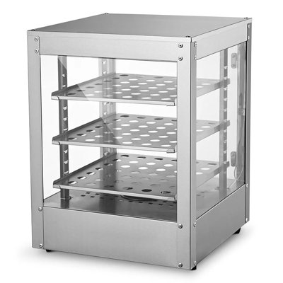 Yescom Pizza Food Warmer Commercial Countertop Display Case 3-Tier 15X15x20