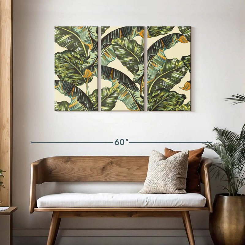 Harnek Tropical Banana Pattern, 28" H x 45" W