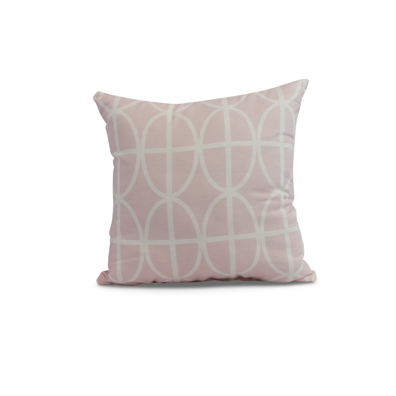 Housse de coussin d'extérieur carré Palm Beach, Rose, 20 po x 20 po