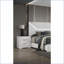 Table de chevet 2 tiroirs Glam White