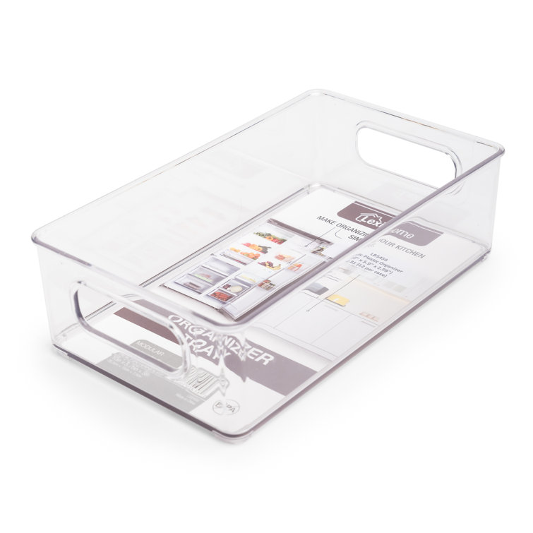 Acrylic Fridge Tray Organizers - Kitchen Pantry Storage by Lexi Home - 10  x 3.9 x 2.99 - Single - Lexi Home