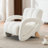 Upholstered Boucle Tufted Armchair with Solid Wood Legs-910267500